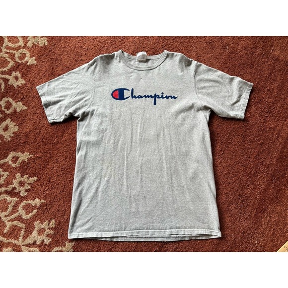 Grey Champion Velvet Spell Out Short Sleeve Men's T Shirt XL Extra Large - Picture 1 of 5
